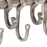 Luggage Rack with Coat Hangers Wall Mounted Aluminium 357834