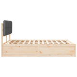 Bed Frame with Upholstered Headboard Dark Grey 150 x 200 cm 3398190