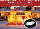 1.9M Lighted Christmas Inflatable Decoration, Inflatable Gingerbread Man Family, Funny Blow Up Yard 95662281