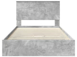 Storage Bed Concrete Grey 90 x 190 cm Engineered Wood 3411253