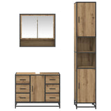 Bathroom Furniture Set 3 pcs Artisan Oak Engineered Wood 3402486