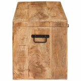 Storage Box with Storage with Door Brown Solid Mango Wood 4104567