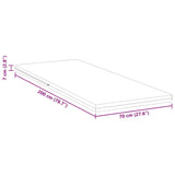 Mattress Pad White 70 x 200 cm Gel Memory Foam 4106275