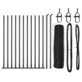 Welded Wire Fence with Concrete Base 25 x 0.5 m 3353648