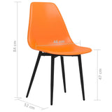 Dining Chairs 4 pcs Orange PP 338061