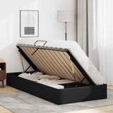 Storage Bed with Storage Black 100 x 190 cm Faux leather 3369968