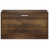 Shoe Bench Smoked Oak 80x24x45 cm Engineered Wood 342644