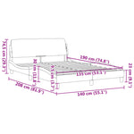 Bed Frame "Dover" Dark Grey 135x190 cm Double Velvet 373329