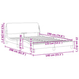 Bed Frame "Dover" Dark Grey 135x190 cm Double Velvet 373329