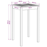 Garden Bar Table White 60 x 60.5 x 105 cm Solid Acacia Wood 901718