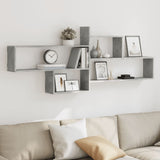 Wall Shelf Concrete Grey 167.5x18x68 cm Engineered Wood 853320