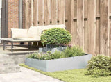 Garden Planter Silver 80 x 80 x 50 cm Galvanised Steel 873583