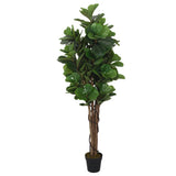 Artificial Fiddle Leaf Fig Tree 180 Leaves 150 cm Green 359013