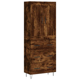 Highboard Smoked Oak 69,5x34x180 cm Engineered Wood 3199782