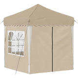 Pop-up Party Tent 195 x 195 x 245 cm Cream Oxford Fabric 42019735