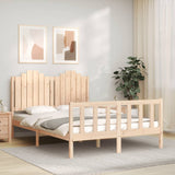 Bed Frame without Mattress Double Solid Wood Pine 3192271