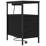 Bedside Cabinet 2 pcs Black Oak 30 x 48 x 61 cm Engineered Wood 859411