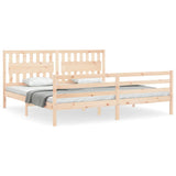 Bed Frame without Mattress 200x200 cm Solid Wood 3194331