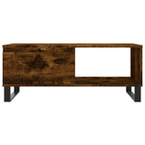 Coffee Table Smoked Oak 90x50x36.5 cm Engineered Wood 830577