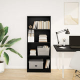 Bookcase Black 60x24x143 cm Engineered Wood 857813