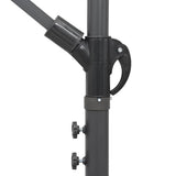 Garden Parasol Black Aluminium, Polyester Extra Large 47226