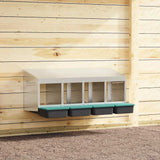 Chicken Nesting Box 4 Compartments Wall-Mounted Galvanised Steel 4104893