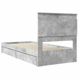 Storage Bed Concrete Grey 75 x 190 cm Engineered Wood 3410281