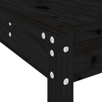 3 Piece Garden Bar Set Black Solid Wood Pine 3157767