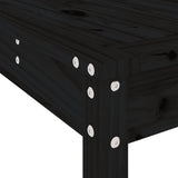 5 Piece Garden Bar Set Black Solid Wood Pine 3157773