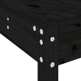 3 Piece Garden Bar Set Black Solid Wood Pine 3157767