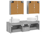 Bathroom Furniture Set 5 pcs Grey Sonoma 3407092