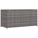 Garden Storage Box Grey 120x50x60 cm Poly Rattan 46460