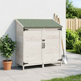 Garden Shed White 106.5 x 56 x 113.5 cm Solid Fir Wood 42033441