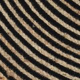 ZNTS Handmade Rug Jute with Spiral Design Black 120 cm 133720