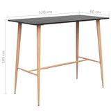 Bar Table Black 120x60x105 cm 248146