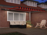 Retractable Awning Orange and brown 300 x 250 cm Fabric 3329942