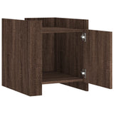 Bedside Cabinet Brown Oak 45x50x50 cm Engineered Wood 848303