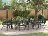 Garden Dining Set 9 pcs Black Poly Rattan 3380847