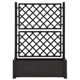 Garden Planter with Trellis 100x43x142 cm PP Anthracite 313985