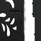 Garden Gate Black 100x175 cm Steel Wave Design 4100972