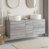 Bathroom Furniture Set 3 pcs Grey Sonoma 49.5 x 44.5 x 66 cm 3405936