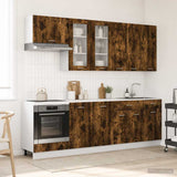 Kitchen Unit LYON 8 pcs Smoked Oak Engineered Wood 3438207