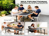 5ft Mid-Size Table Tennis Table, Ping Pong Table with Net, 2 Table Tennis Paddles and 3 Balls for T3398P555815