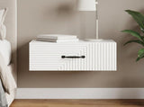 Wall-Mounted Bedside Cabinet High Gloss White 49 x 34.5 x 20 cm 898623