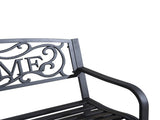 126Lx60Wx85H cm Steel Bench-Black T3398P323766