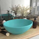 ZNTS Luxury Basin Oval-shaped Matt Light Green 40x33 cm Ceramic 146925