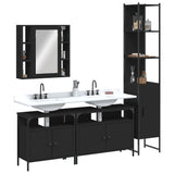Bathroom Cabinet Set Black 3214745