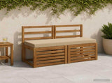 2-Piece Bench Cushions SOEST 2 pcs 100% Polyester Beige 949745