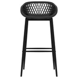 ZNTS 7 Piece Bar Set Black 3057389