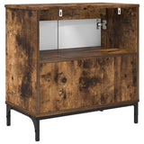Bathroom Sink Cabinet with Door Smoked Oak 60.5 x 33.5 x 61 cm 883419